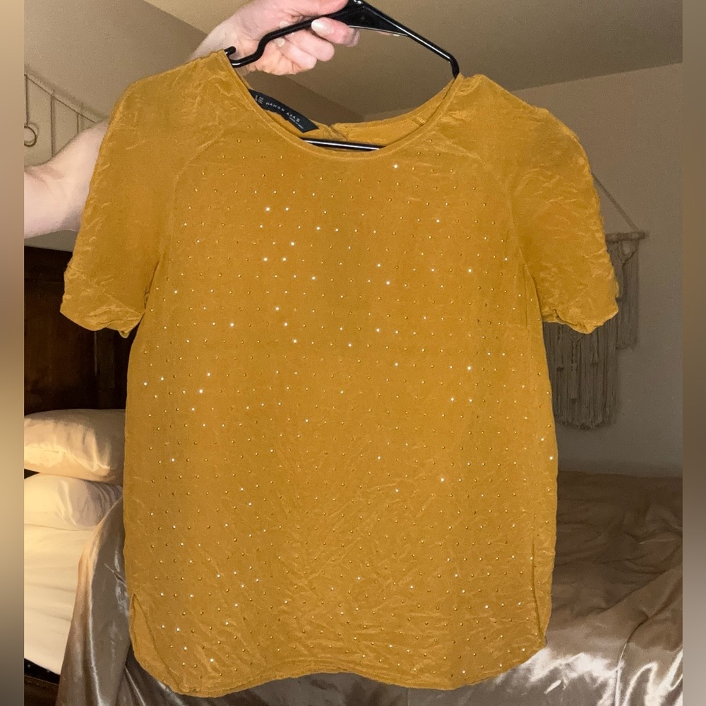 ZARA gold top. Size S